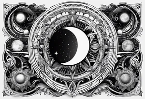Moon phase tattoo idea