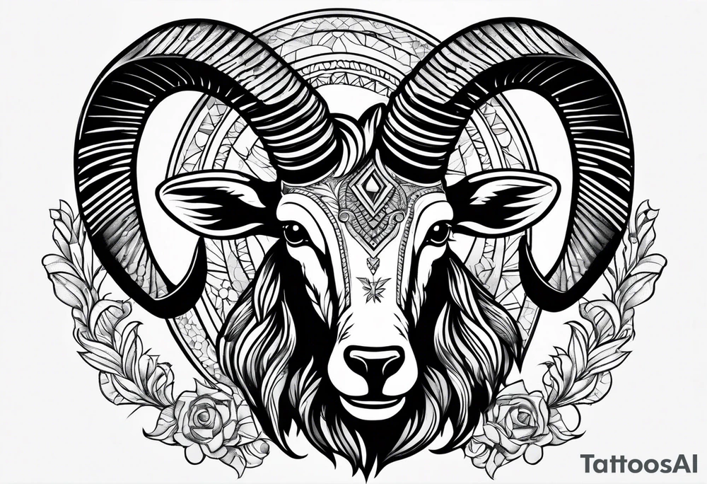 ibex head tattoo idea