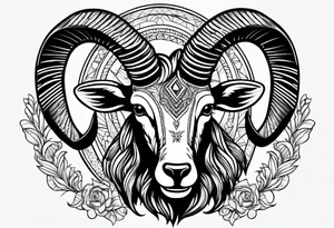 ibex head tattoo idea