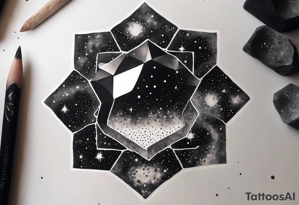 Crystal Galaxy geode cosmos tattoo idea