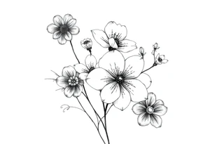 Small Flowers tattoo idea