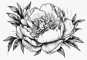 peony tattoo idea