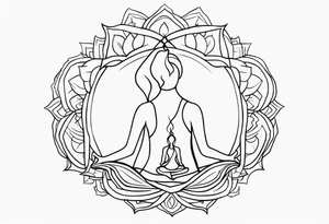 standing yoga tattoo idea