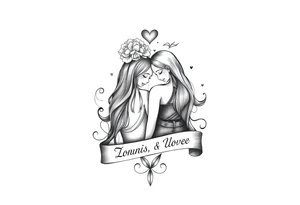 Tattoo family with names and love tattoo idea