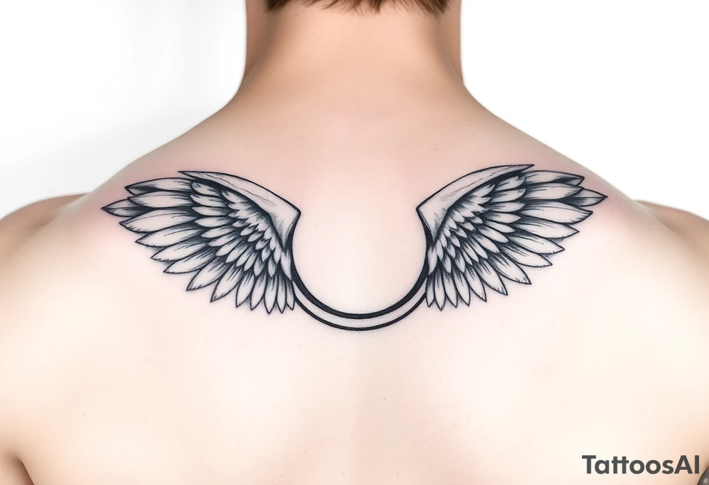 Infinity Loop made of wings tattoo idea