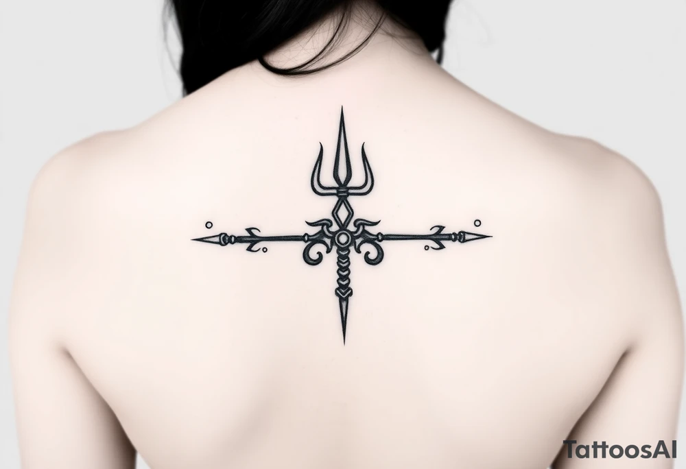 Lord Shiva trishul tattoo idea