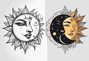 sun and moon
minimalist tattoo idea