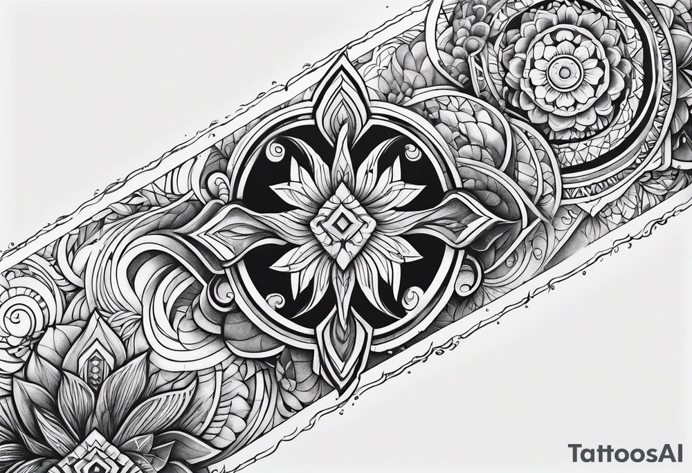 Horizontal long inner arm tattoo tattoo idea