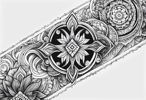 Horizontal long inner arm tattoo tattoo idea