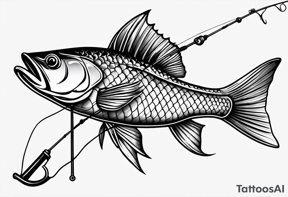 Fishing pole tattoo idea