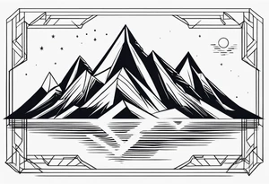 Simplified one of a single mountain tattoo idea