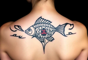 Beta fish with ladybug tattoo idea