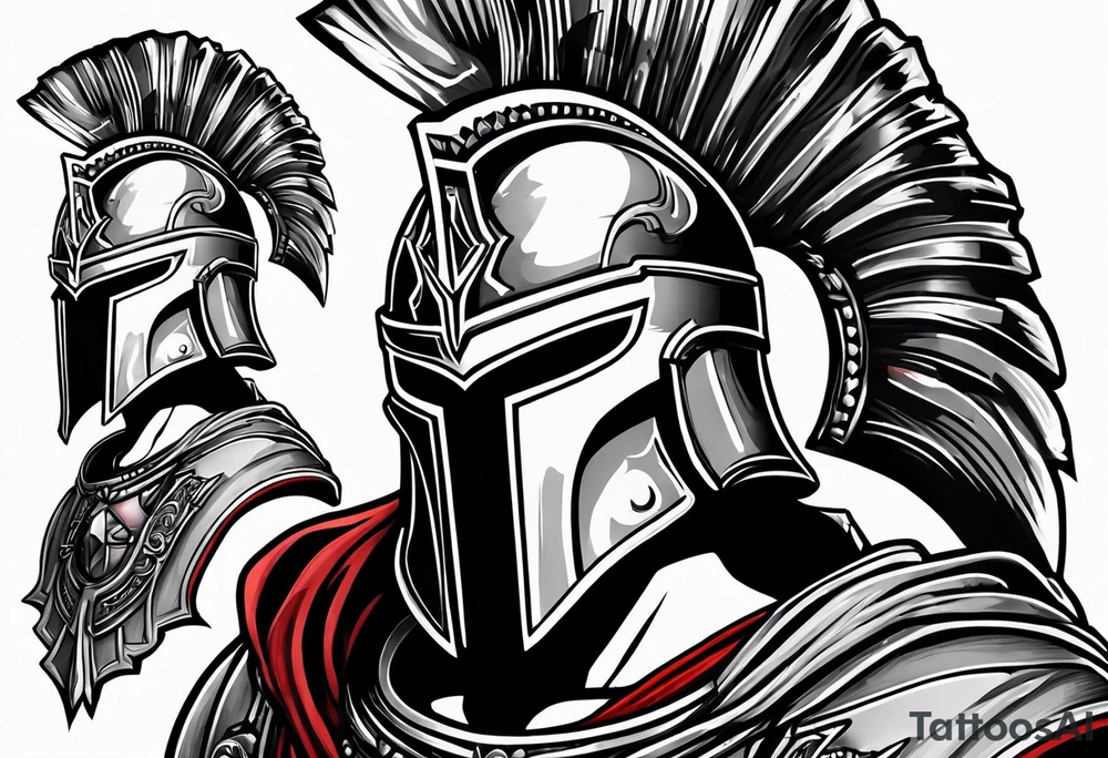 Spartan helmet tattoo idea
