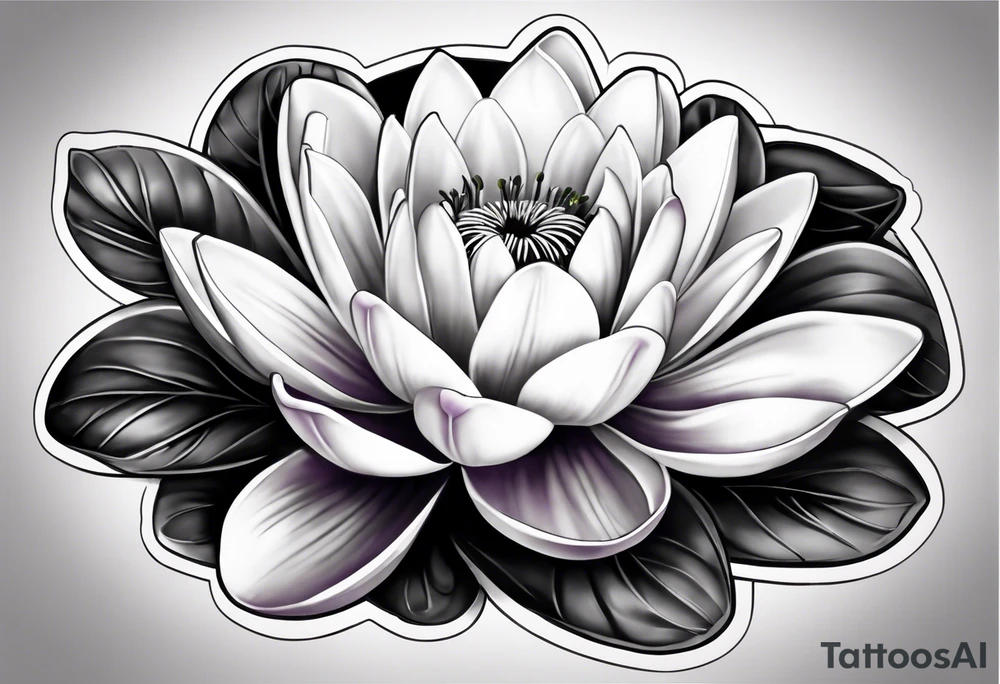 Violets, water lily tattoo idea