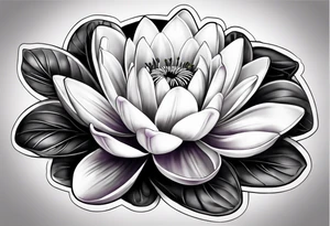 Violets, water lily tattoo idea