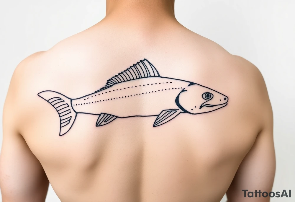 line tattoo of the outer banks tattoo idea
