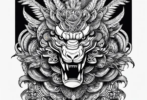 quetzalcoatl sleeve tattoo idea