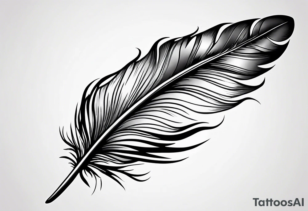 Small cute feather tattoo idea
