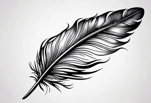 Small cute feather tattoo idea