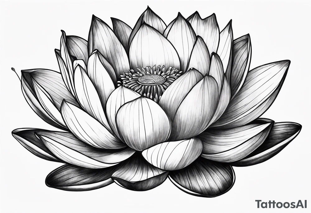 bleeding lotus flower tattoo idea