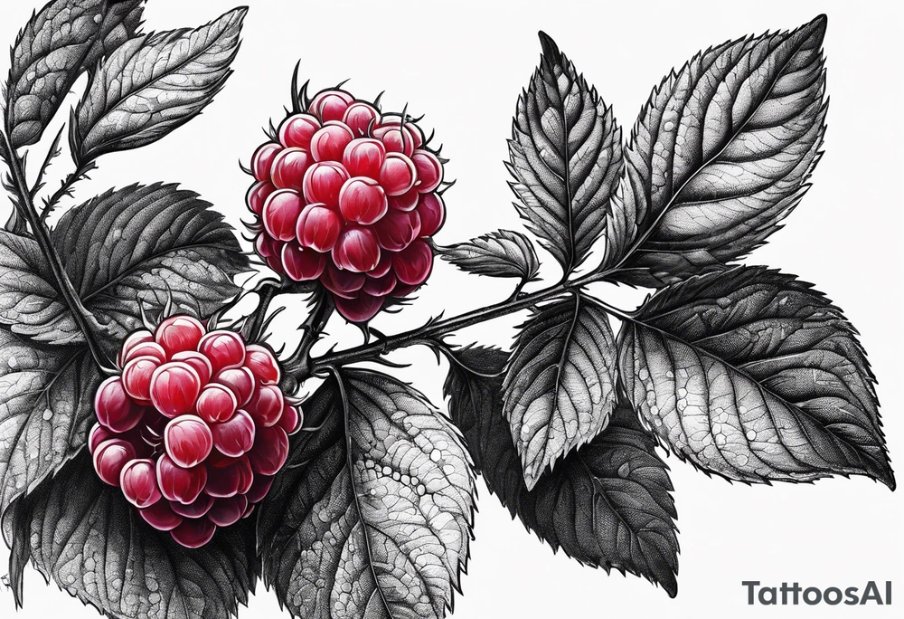 a single long raspberry branch that is growing downwards tattoo idea a single long raspberry branch that is growing downwards tattoo idea