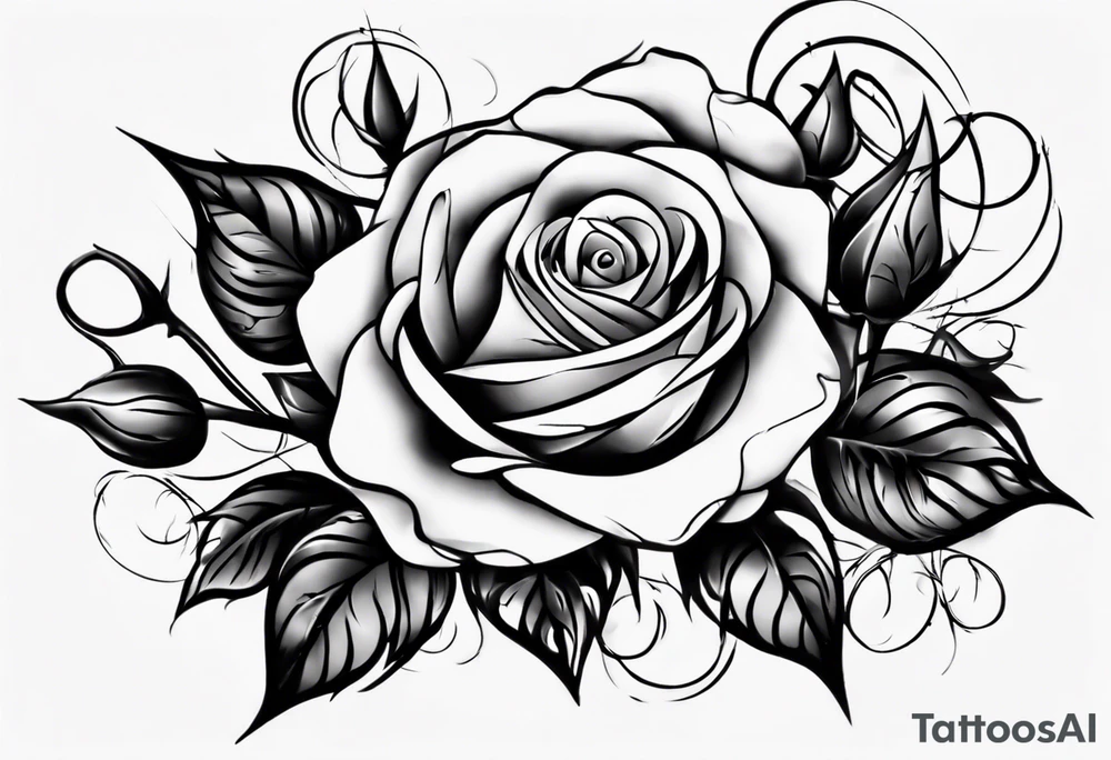 Half-sleeve arm tattoo. roses tattoo idea