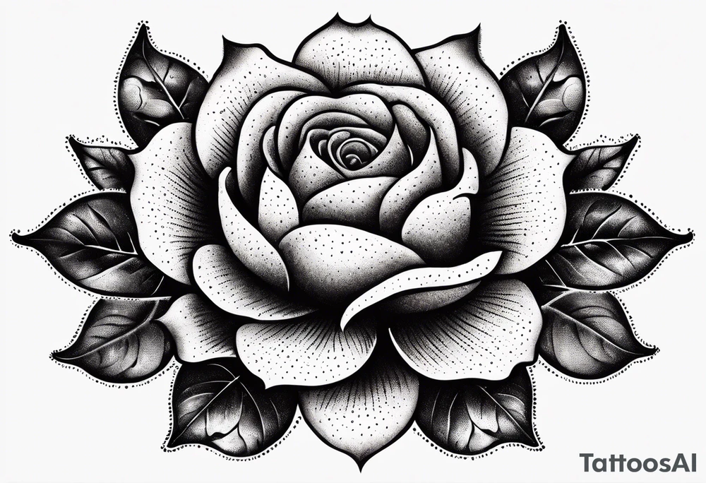 Gothic Tudor rose tattoo idea