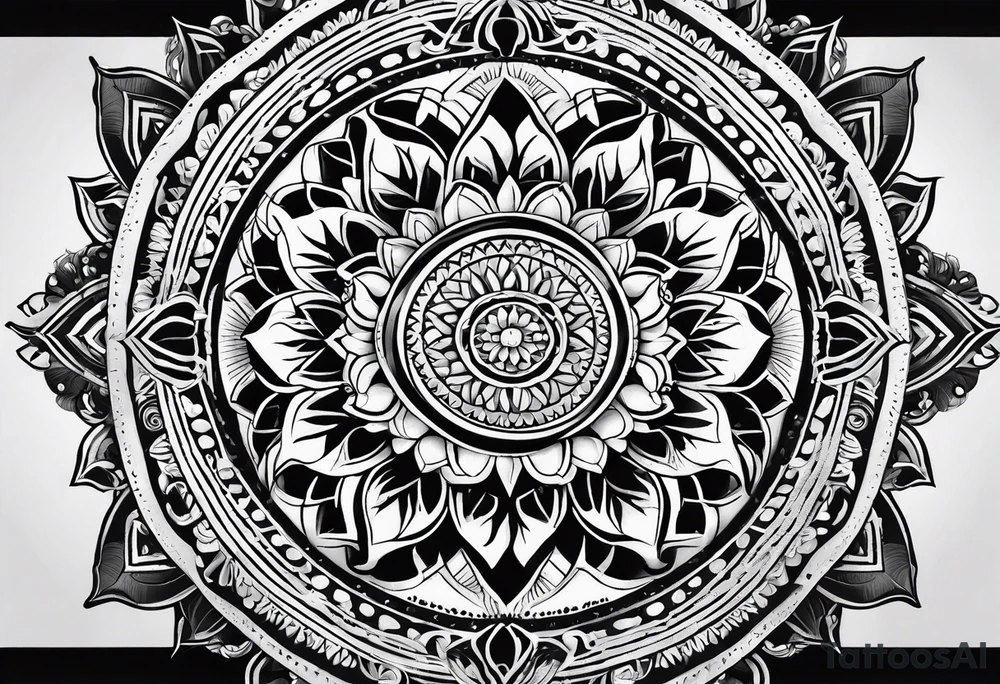 Mandala full arm tattoo idea