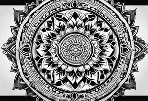 Mandala full arm tattoo idea