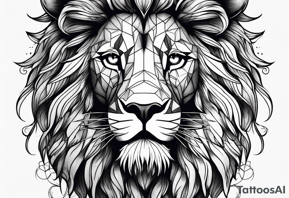 Tattooed lion tattoo idea