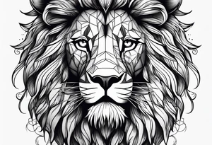 Tattooed lion tattoo idea