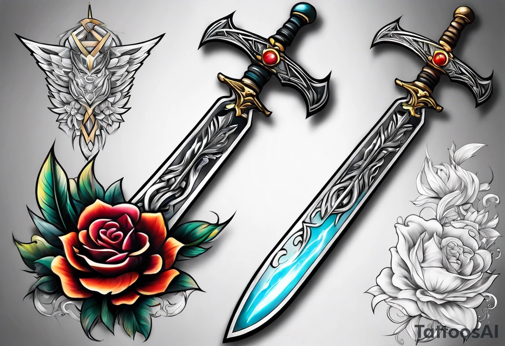 energy sword tattoo idea