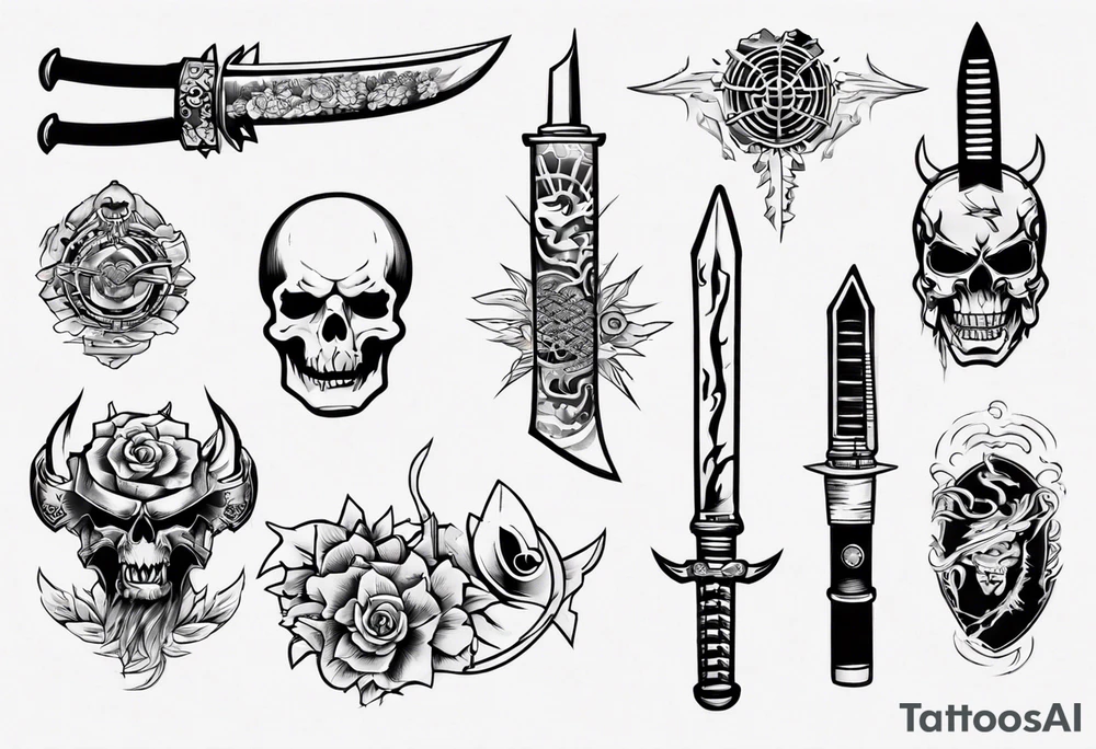 Weapons tattoo idea