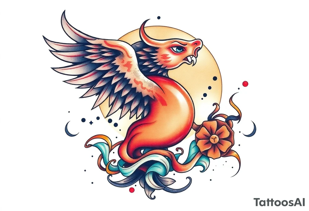 A tatuagem deve expressar força, liberdade e conexão com a multiplicidade da vida, incorporando elementos abstratos e fluidos, com linhas que sugiram movimento e transformação contínua. Evite clichês e busque um design original e significativo. Utilize técnicas de miimalismo, pontilhismo e aquarela. tattoo idea
