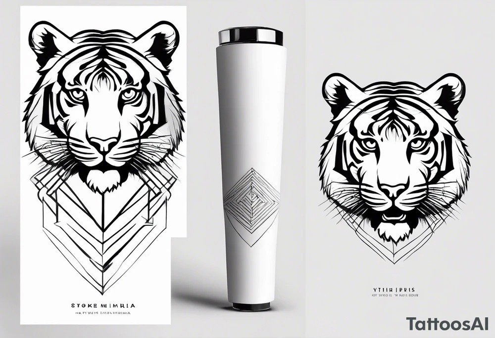 Memorial piece including a tiger on forearm. Very minimalist design.
Make a place for lettering on top and bottom tattoo idea