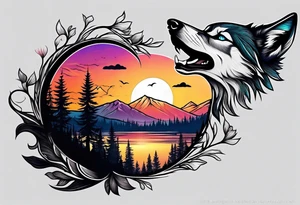 Mountains
Wolf
Forest
Sunset
Moon tattoo idea