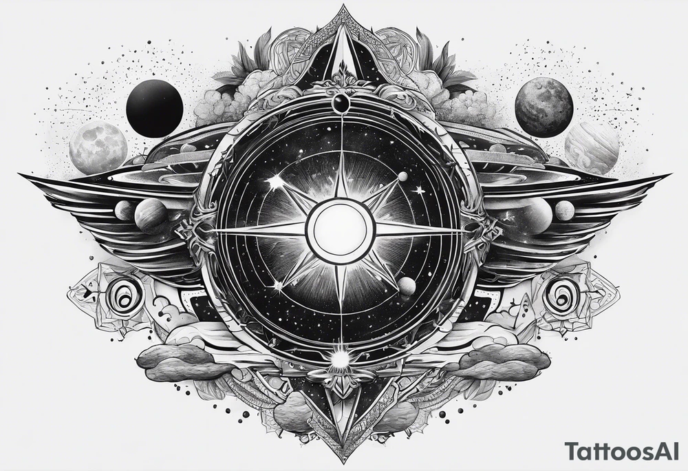 solar system spine tattoo idea