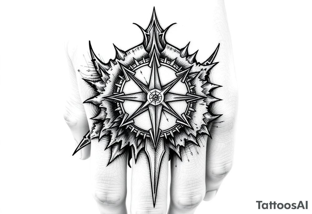 Goth and heavy metal tattoo idea