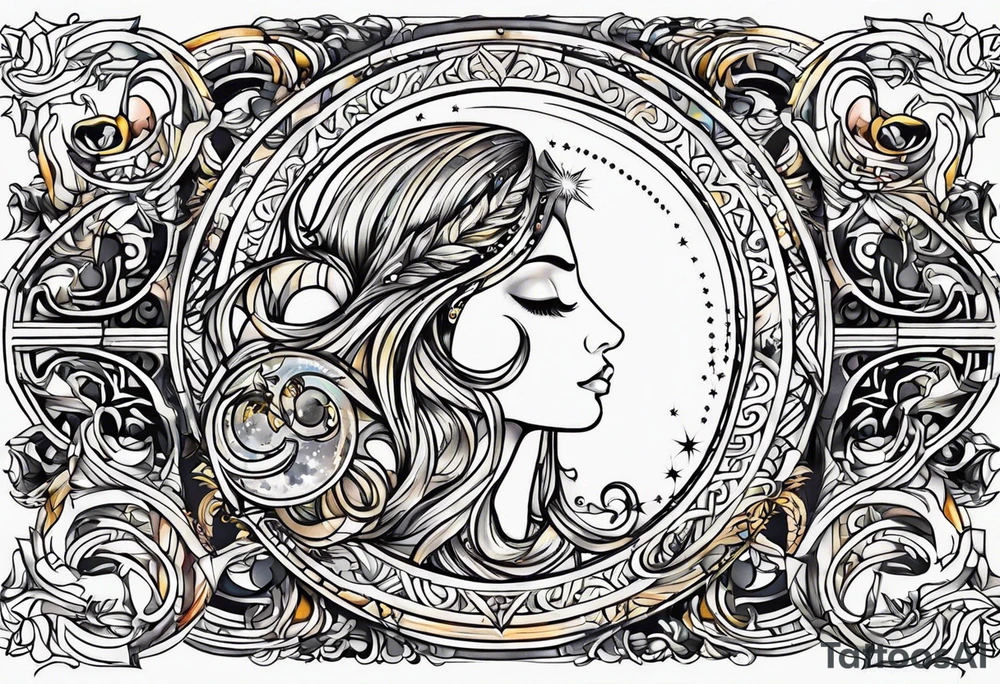 Aquarius sun, Libra rising, Scorpio moon tattoo idea