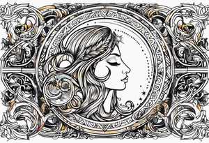 Aquarius sun, Libra rising, Scorpio moon tattoo idea