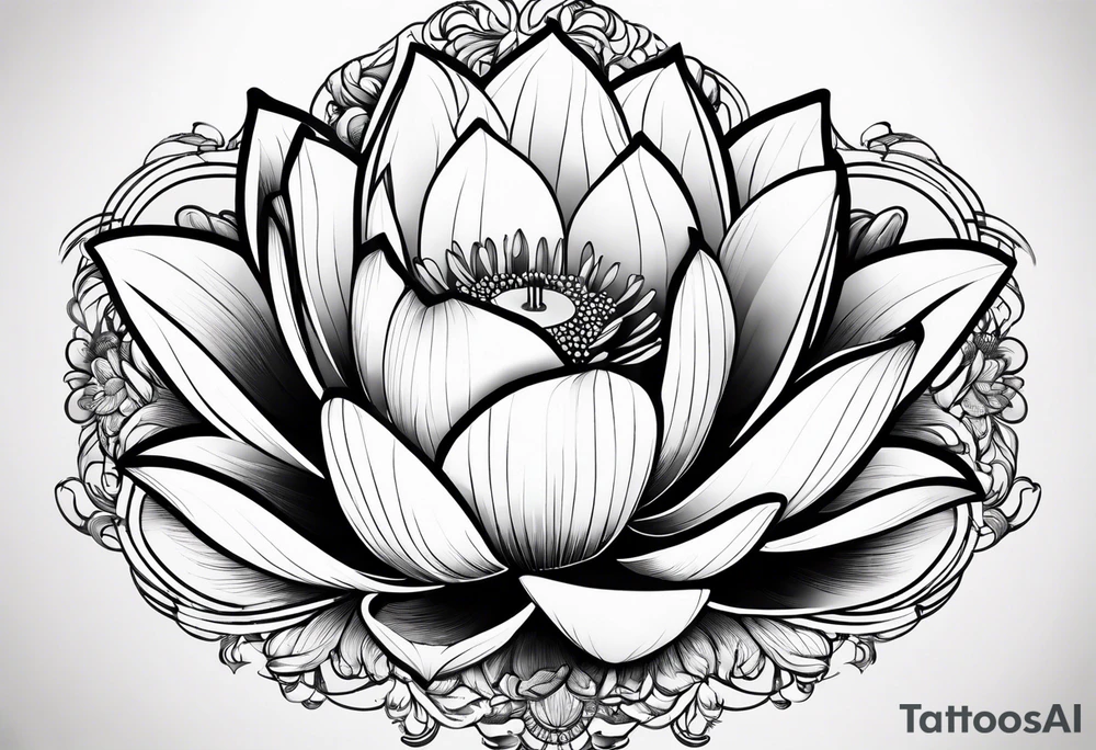 Lotus flower tattoo idea
