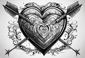 Heart with an arrow through it tattoo idea