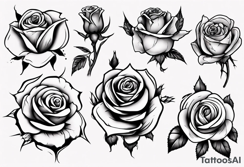 bleeding rose tattoo idea