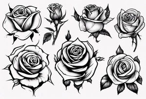 bleeding rose tattoo idea