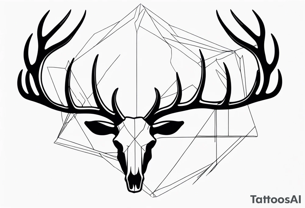 A crow on a elk skull tattoo idea