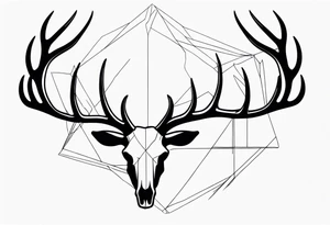 A crow on a elk skull tattoo idea