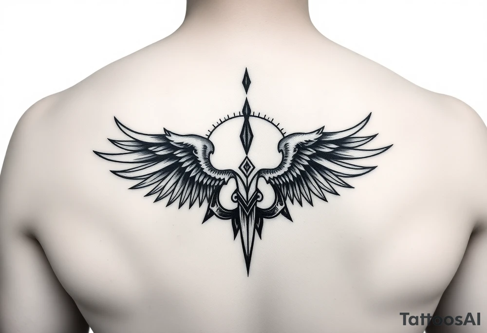 Create a minimalist black-ink tattoo design inspired by the philosophy of self-reliance and personal responsibility. The design should symbolize owning both successes and failures without crediting or blaming others, in an agnostic context. tattoo idea