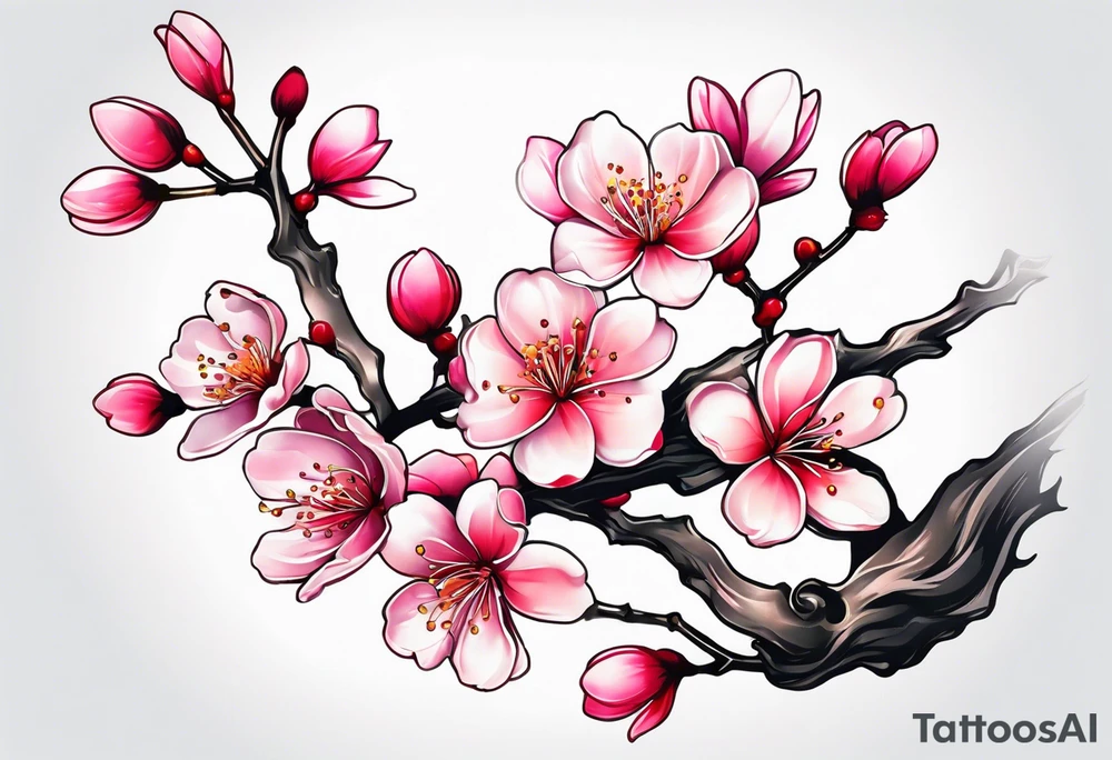 Small cherryblossom tatoo tattoo idea