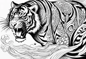 thai tiger tattoo idea