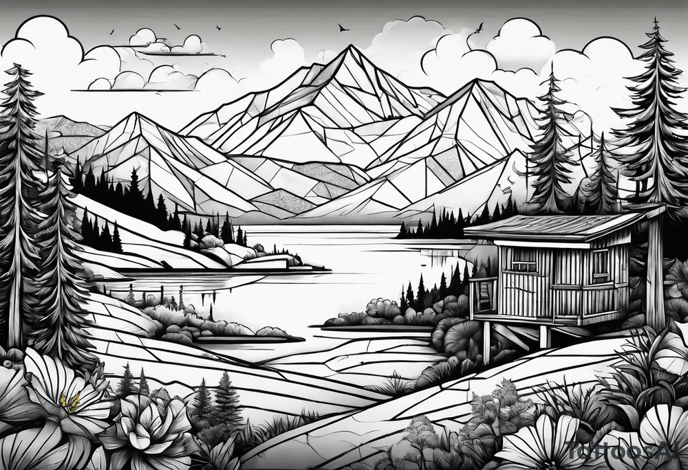 Scenery tattoo idea